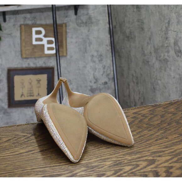 Inc International Concepts Embellished Pointed Toe Pumps Silver Crystal Gray 8M - Picture 5 of 8